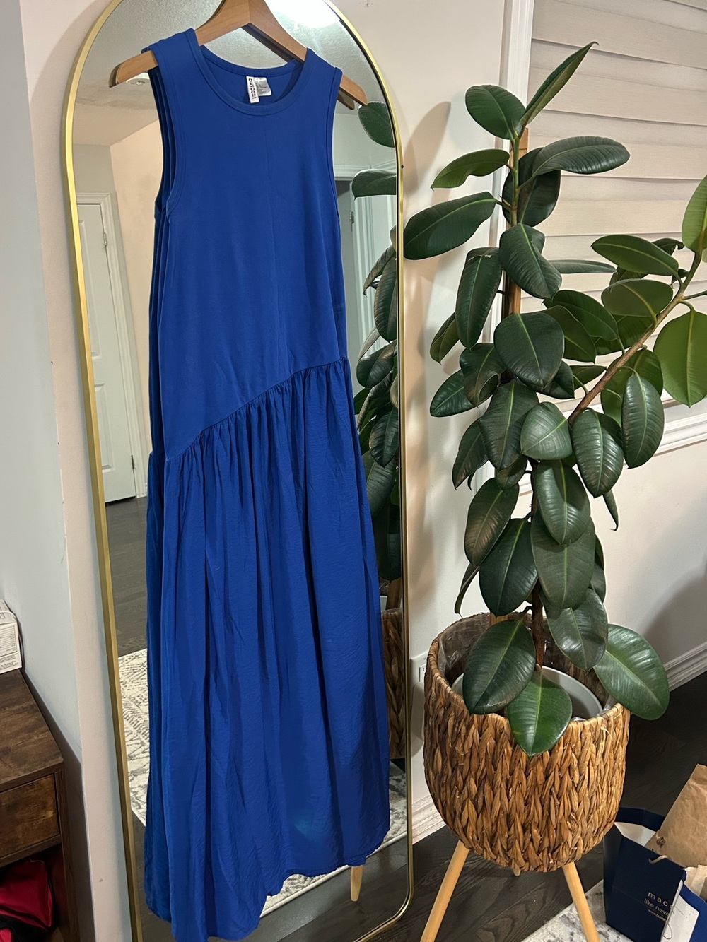 H&M Sleeveless Cobalt Blue Maxi Dress
